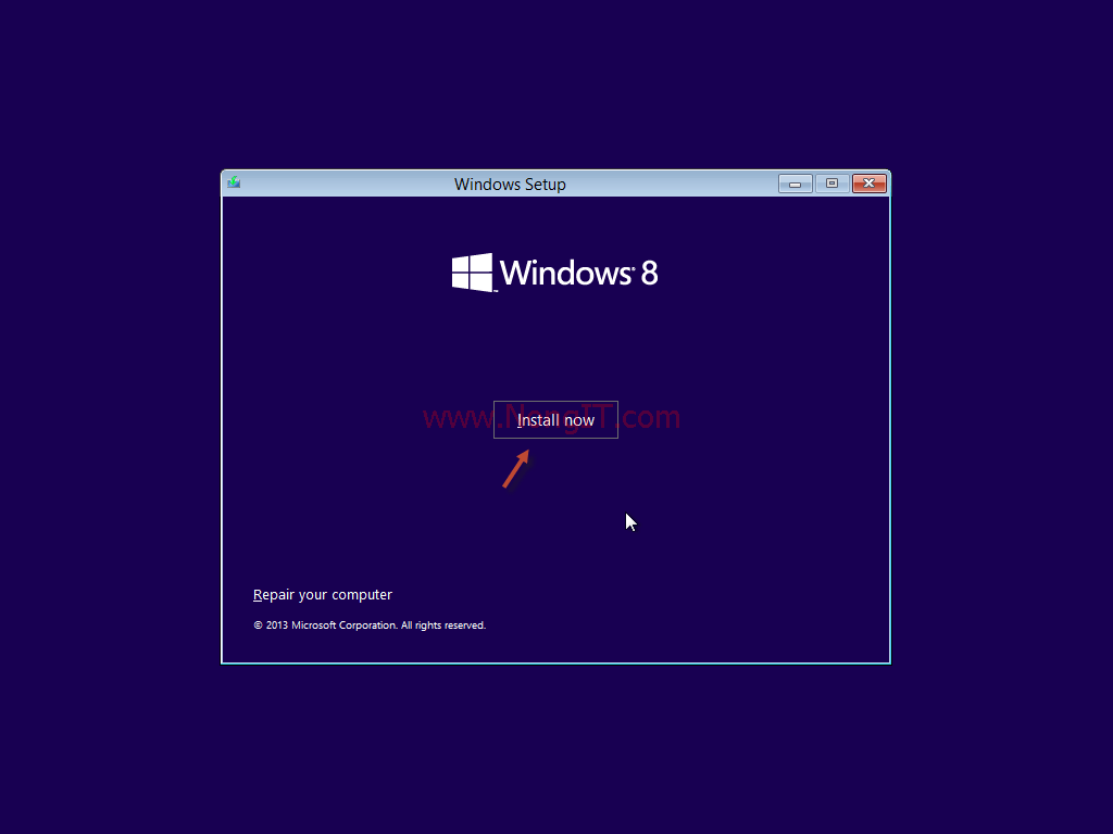 รูปตัวอย่างที่ 5 วิธีลง Windows 8.1