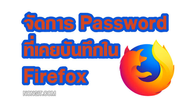 ดู Password ใน Mozilla Firefox