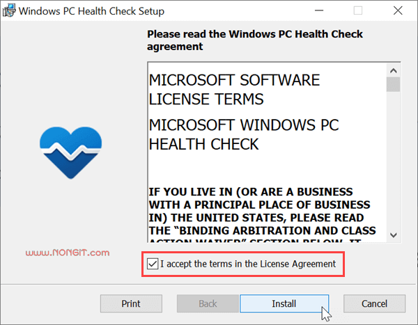 Windows PC Health Check Setup