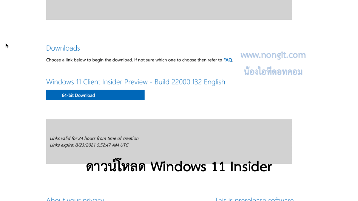 ดาวน์โหลด Windows 11 Insider Preview