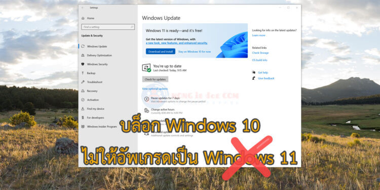 บล็อก Windows 11 ไม่ให้อัพเกรด