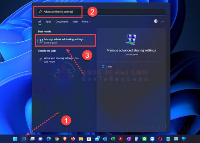 Advanced sharing settings windows 11