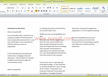 วิธีการทำแผ่นพับ word 2010/2013