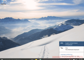 สลับภาษา windows 10