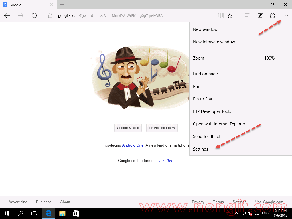 วิธีตั้งค่า Microsoft Edge ให้ Search ค้นหาด้วย Google เป็น Default ...