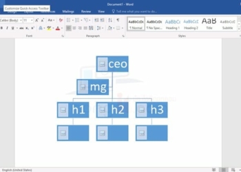 สร้างแผนผังองค์กร word