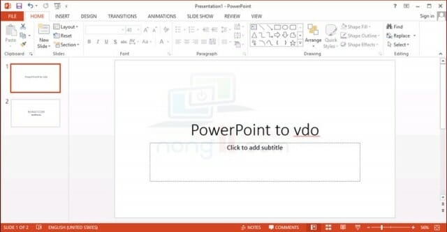 powerpoint เป็น video