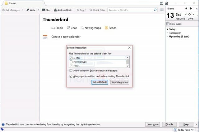 ติดตั้ง thunderbird
