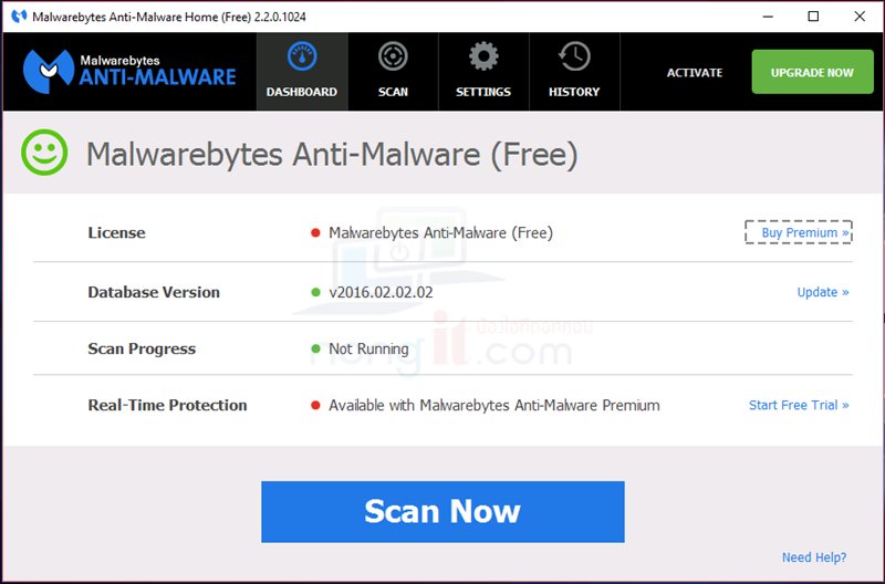 (แนะนำ)ติดตั้งและตั้งค่า Malwarebytes Anti-Malware Free