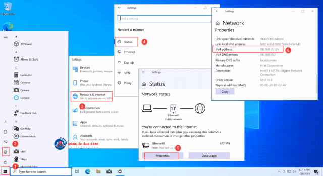 วิธีดูไอพีใน Windows 10 ผ่าน Settings