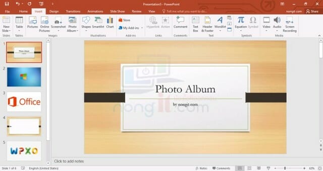 การสร้าง PHOTO ALBUM