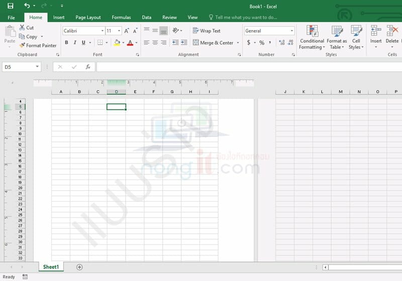 แทรกลายน้ำ หรือ เพิ่มลายน้ำใน MS Excel