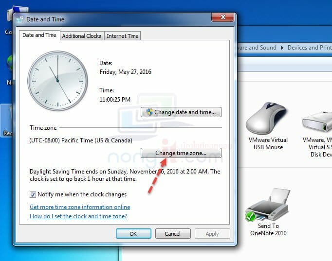 เปลี่ยน Time Zone ใน Windows 7, Windows 8.1 - NONGIT.COM