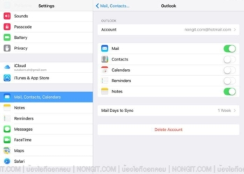 เพิ่ม hotmail ใน iphone ipad