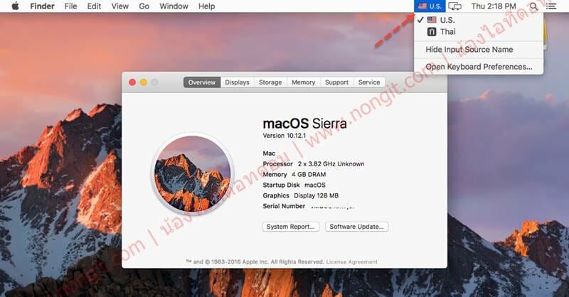 ภาษาไทย macos