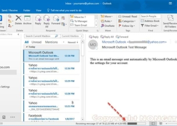 ตั้งค่า yahoo ใน outlook
