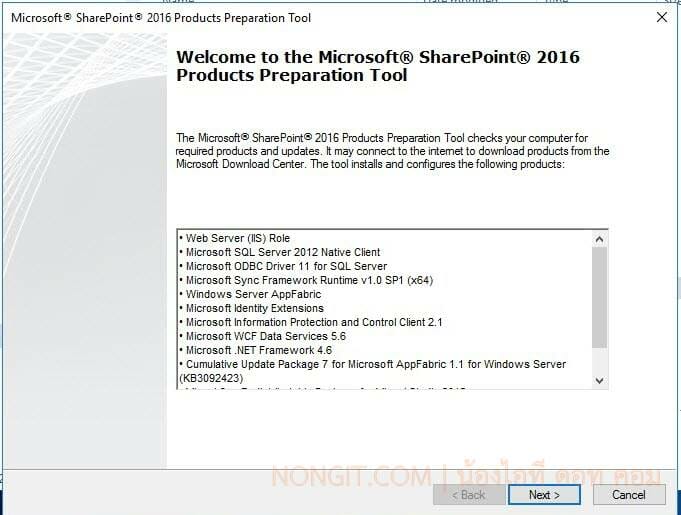 วิธีติดตั้ง Prerequisites ของ SharePoint 2016 แบบ offline - NONGIT.COM