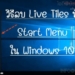 วิธีลบ Live Tiles Start menu