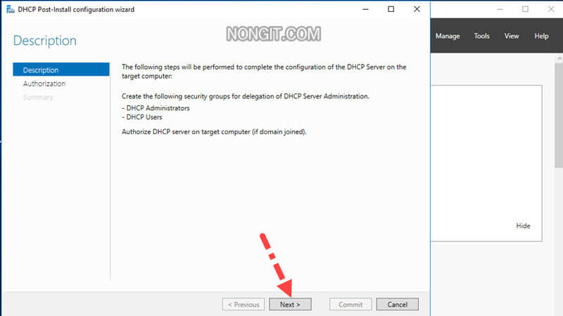 วิธีติดตั้ง DHCP Server ใน Windows Server 2016 - NONGIT.COM