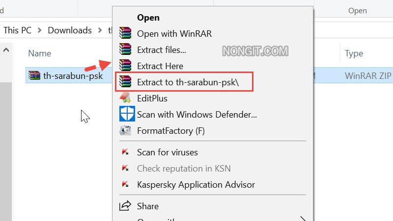 ดาวน์โหลดและติดตั้ง 13 ฟอนต์ราชการ (TH Sarabun psk, new) Windows 10