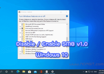 ติดตั้ง SMB v1.0 Windows 10