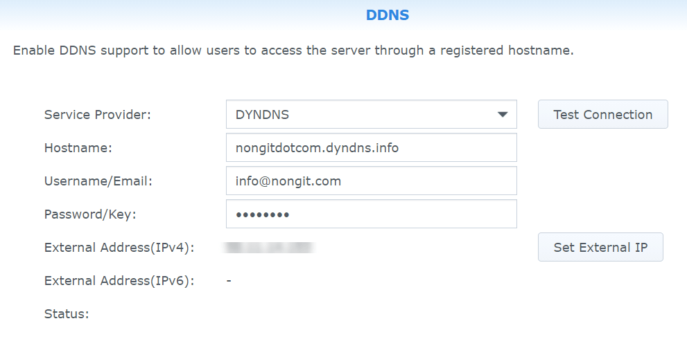 วิธีตั้งค่า ddns ในเครื่อง nas synology เชื่อมจากนอกวงแลน - NONGIT.COM