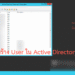 ภาพประกอบแสดงโลโก้ Active Directory Users and Computers บนหน้าจอคอมพิวเตอร์ และไอคอนผู้ใช้พร้อมไอคอนกลุ่ม ซึ่งสื่อถึงการจัดการผู้ใช้และกลุ่มในระบบ Active Directory