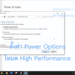 ตั้งค่า Power Options โหมด High Performance