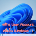 เพิ่ม user account ใน windows 11