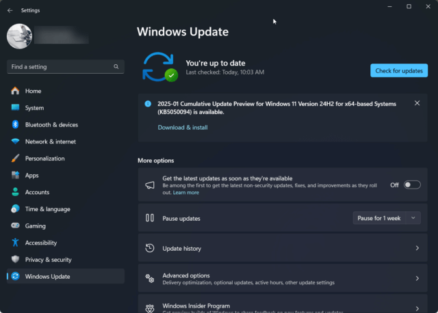 อัปเดต Windows 11 เพื่อความปลอดภัย
