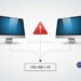 ภาพประกอบแนว Infographic แสดงคอมพิวเตอร์ 2 เครื่องกำลังเชื่อมต่อกับ IP Address เดียวกัน (192.168.1.10) และมีเครื่องหมายตกใจสีแดงแจ้งเตือนอยู่ตรงกลาง สื่อถึงปัญหา IP ชนกันในระบบเครือข่าย