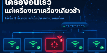คอมพิวเตอร์เครื่องเดียวในออฟฟิศที่เน็ตช้า ขณะที่เครื่องอื่นใช้งานได้ปกติ